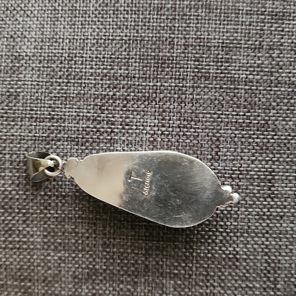 Gorgeous Native American Navajo Turquoise and Sterling Pendant 💙 - Picture 8 of 10